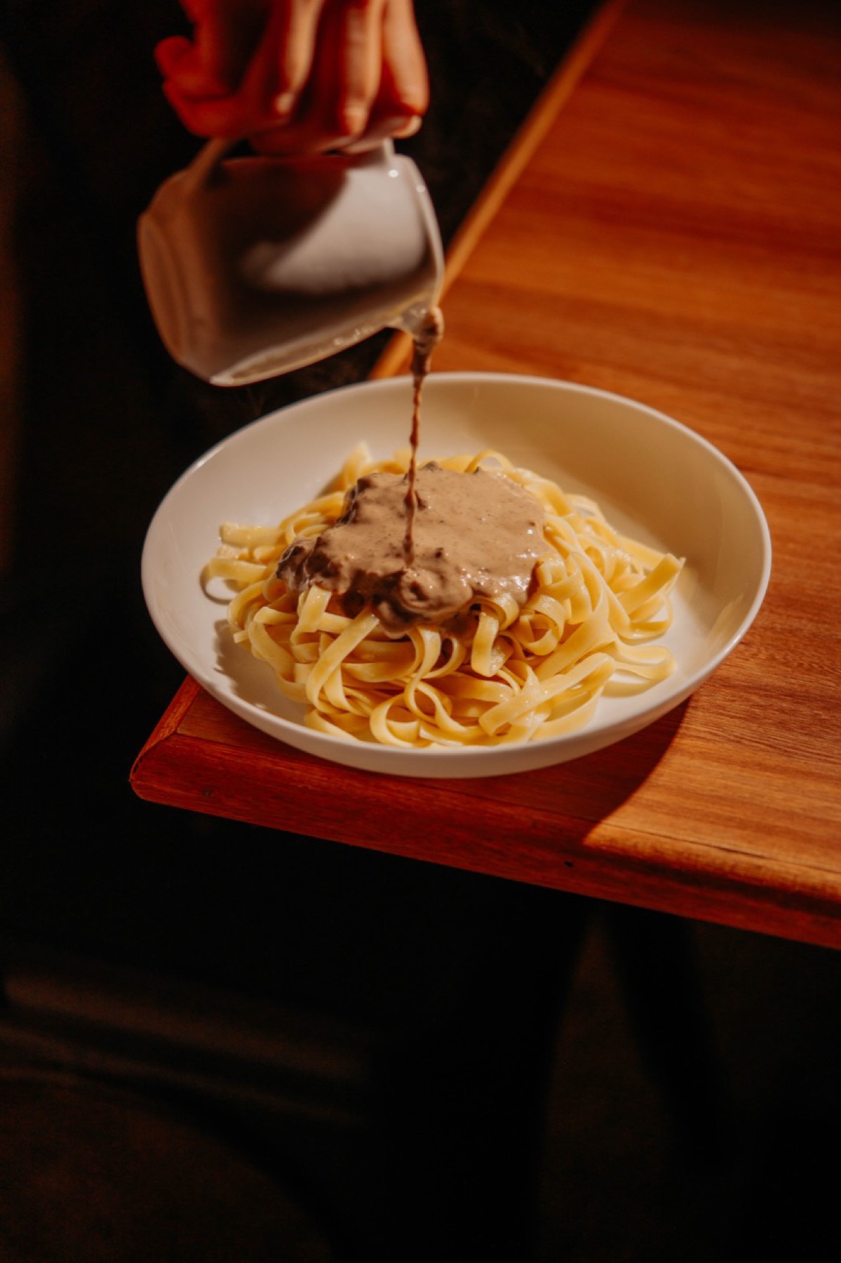 Massa fresca com molho cremoso